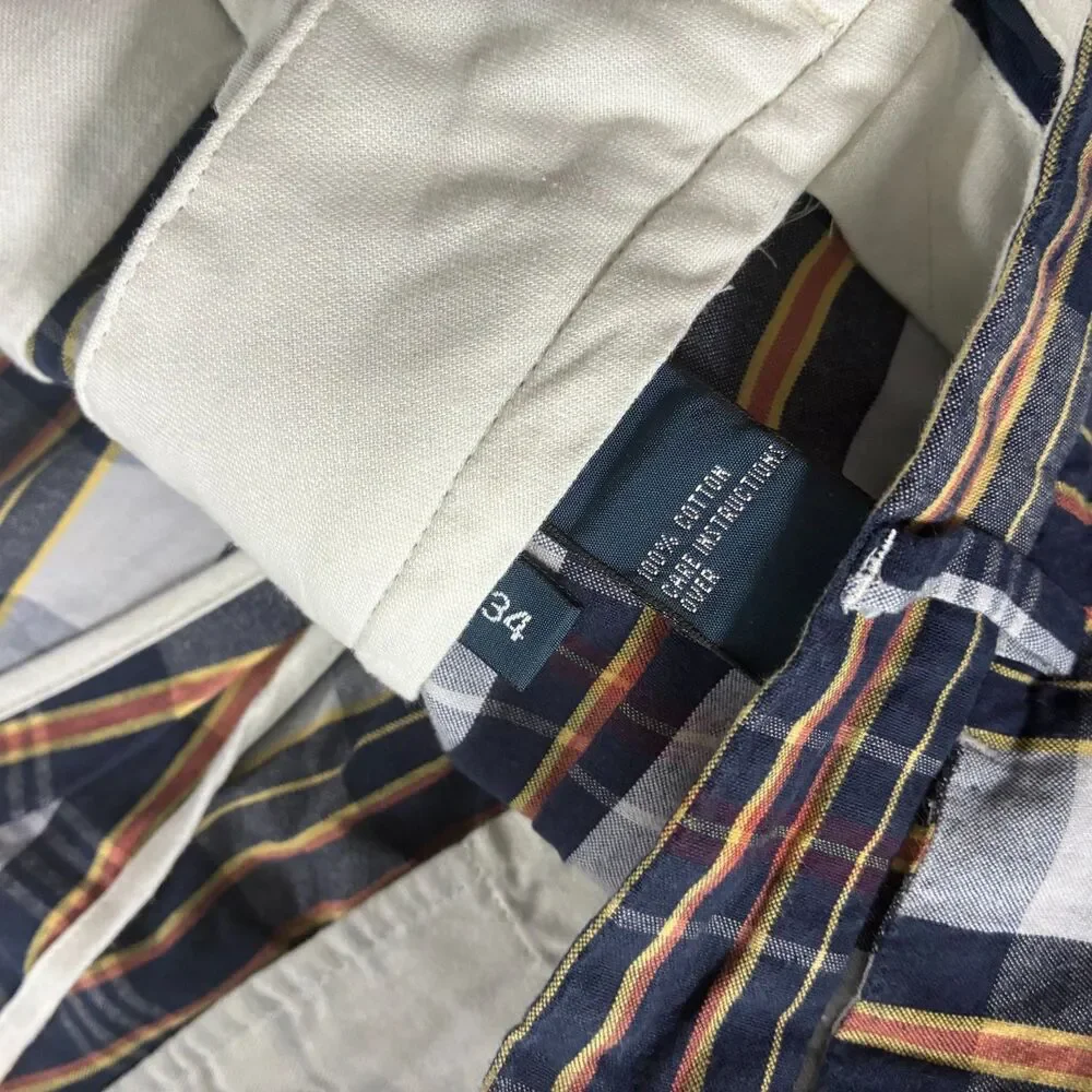 VTG Polo Ralph Lauren Plaid India Shorts 34 (36) 12